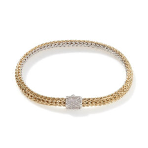 Icon Bracelet, Gold, Silver, Diamonds