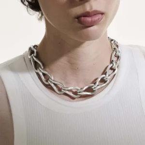 Surf Necklace, Sterling Silver, 34MM