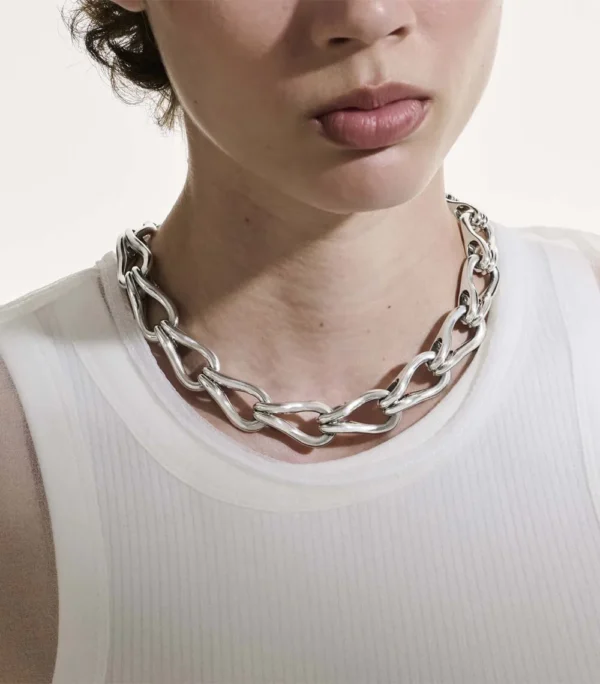Surf Necklace, Sterling Silver, 34MM - Image 2