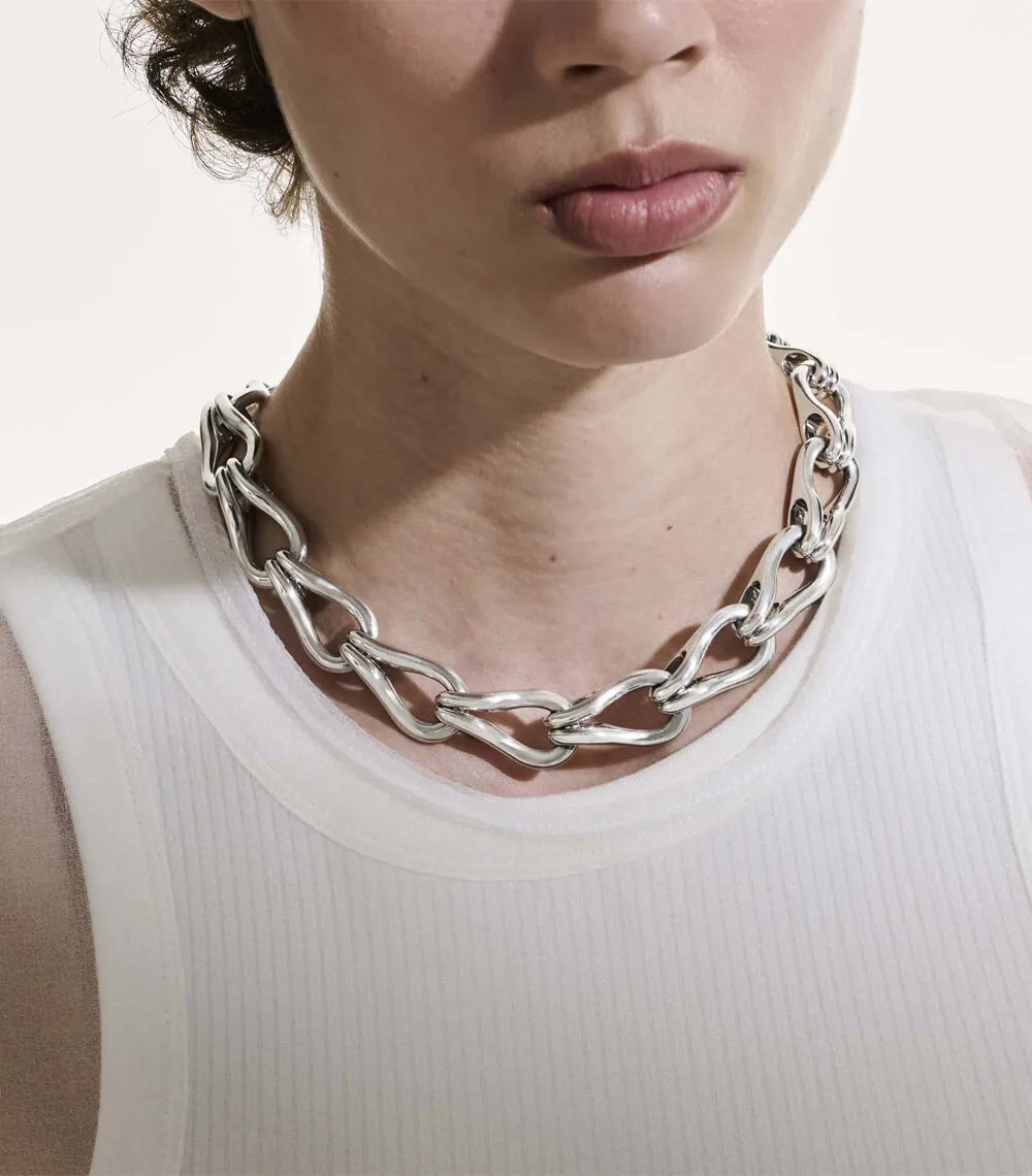 Surf Necklace, Sterling Silver, 34MM - Image 2