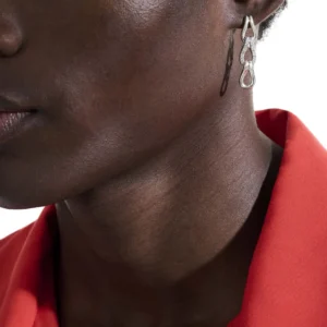 Surf Link Earring, Sterling Silver