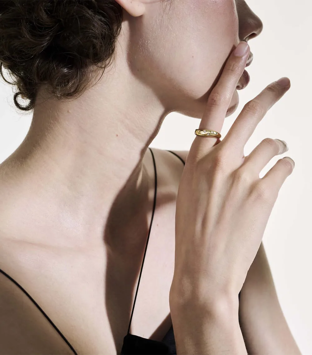 Surf Ring, Gold, Diamonds - Image 2