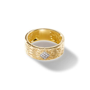 Carved Chain Band Ring, Gold